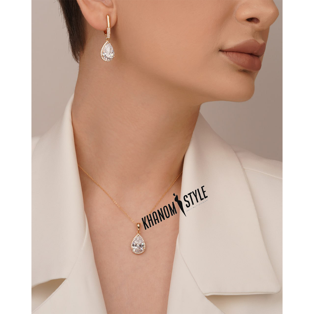 نیم ست جواهری نگین دار ژوپینگ JS4022